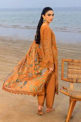 (MF1228) RANG RASIYA| UNSTITCHED 3PC HEAVY EMB LAWN WITH READY TO WEAR CHIFFON EMB DUPATTA