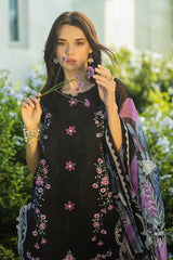 (MF1238) MUSHQ| UNSTITCHED 3PC HEAVY EMB PREMIUM LAWN WITH CHIFFON PRINTED DUPATTA