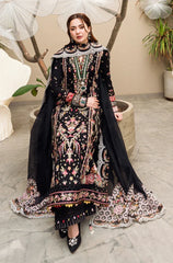 (MF1244) QALAMKAR| UNSTITCHED 3PC HEAVY EMB PREMIUM LAWN WITH READY TO WEAR SLUB NET HEAVY EMB DUPATTA