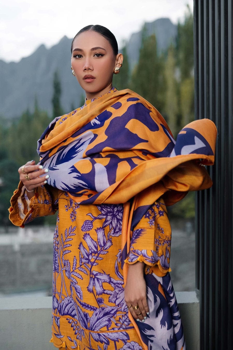 MAARIA.B — 3pc on Digital Lawn with Lawn 4 side printed Dopatta image 2