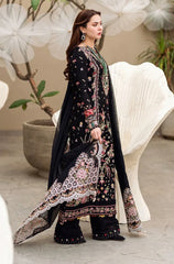 (MF1244) QALAMKAR| UNSTITCHED 3PC HEAVY EMB PREMIUM LAWN WITH READY TO WEAR SLUB NET HEAVY EMB DUPATTA