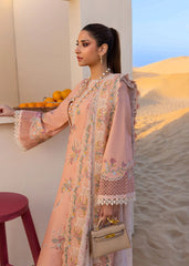 (MF1245) CRIMSON| UNSTITCHED 3PC HEAVY EMB PREMIUM LAWN WITH READY TO WEAR CHIFFON EMB AND PRINTED DUPATTA