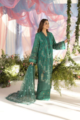 (MF1247) SOBIA NAZIR| UNSTITCHED 3PC HEAVY EMB PREMIUM LAWN WITH READY TO WEAR CHIFFON EMB DUPATTA