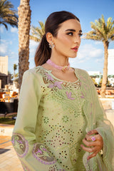(MF1226) RANG RASIYA| UNSTITCHED 3PC HEAVY EMB LAWN WITH READY TO WEAR CHIFFON EMB DUPATTA