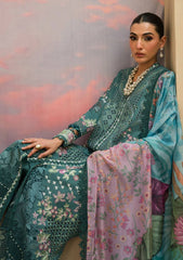 (MF1237) AFROZEN| UNSTITCHED 3PC HEAVY EMB PREMIUM LAWN WITH READY TO WEAR CHIFFON EMB DUPATTA