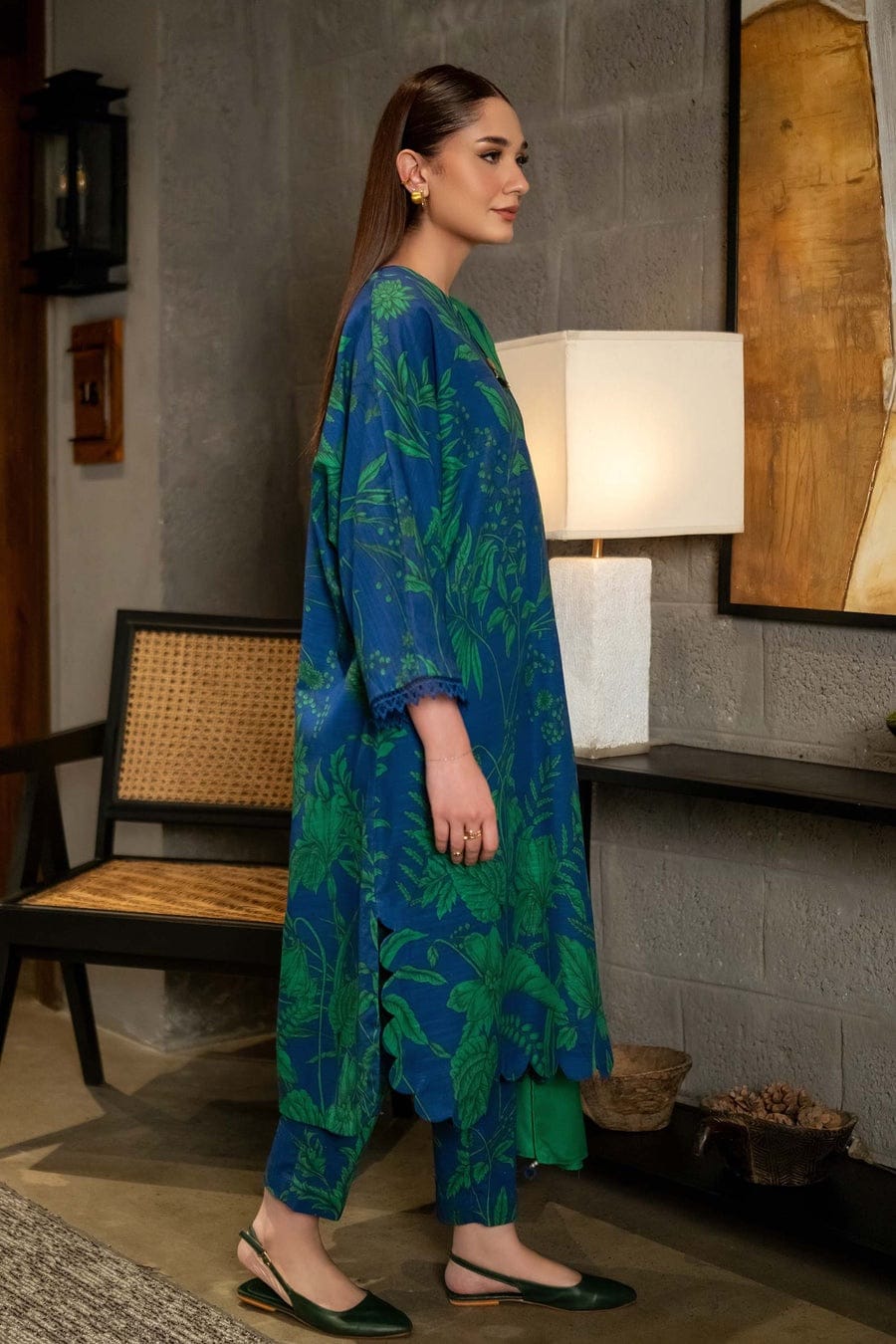 MAARIA.B — 3pc on Digital Lawn with Lawn 4 side printed  Dopatta image 3