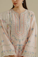 (MF1251) ZARASHAHJAHAN| UNSTITCHED 3PC HEAVY EMB PREMIUM LAWN WITH PRINTED CHIFFON DUPATTA