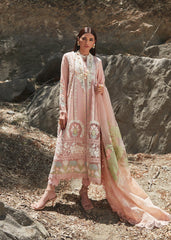 (MF1244) CRIMSON| UNSTITCHED 3PC HEAVY CHIKKANKARI PREMIUM LAWN WITH READY TO WEAR 4SIDE CUTWORK KHAADI-NET EMB DUPATTA
