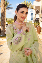 (MF1226) RANG RASIYA| UNSTITCHED 3PC HEAVY EMB LAWN WITH READY TO WEAR CHIFFON EMB DUPATTA