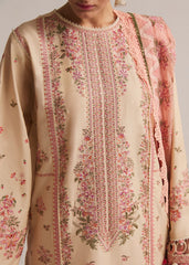 (MF1216) HUSSAIN REHAR| UNSTITCHED 3PC HEAVY EMB LAWN WITH EMB READY TO WEAR CHIFFON DUPATTA