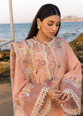 (MF1245) CRIMSON| UNSTITCHED 3PC HEAVY EMB PREMIUM LAWN WITH READY TO WEAR CHIFFON EMB AND PRINTED DUPATTA