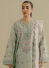 (MF1250) ZARASHAHJAHAN| UNSTITCHED 3PC HEAVY EMB PREMIUM LAWN WITH PRINTED CHIFFON DUPATTA