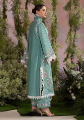 (MF1217) SOBIA NAZIR | UNSTITCHED 3PC HEAVY EMB LAWN WITH READY TO WEAR KHAADI NET PRINTED DUPATTA