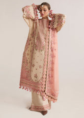 (MF1216) HUSSAIN REHAR| UNSTITCHED 3PC HEAVY EMB LAWN WITH EMB READY TO WEAR CHIFFON DUPATTA