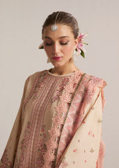 (MF1216) HUSSAIN REHAR| UNSTITCHED 3PC HEAVY EMB LAWN WITH EMB READY TO WEAR CHIFFON DUPATTA