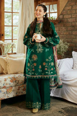 (MF1235) ZARASHAHJAHAN| UNSTITCHED 3PC HEAVY EMB LAWN WITH PREMIUM PRINTER CHIFFON DUPATTA