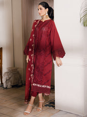 (MF229) BINLIYAS| UNSTITCHED 3PC HEAVY EMB PREMIUM LAWN WITH READY TO WEAR EMB CHIFFON DUPATTA&nbsp;