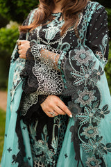 (MF230) ANEELAS| UNSTITCHED 3PC HEAVY EMB PREMIUM LAWN WITH READY TO WEAR EMB KHAADI NET DUPATTA