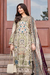 (MF231) MARIA.B| UNSTITCHED 3PC HEAVY EMB PREMIUM LAWN WITH READY TO WEAR EMB KHAADI NET DUPATTA&nbsp;