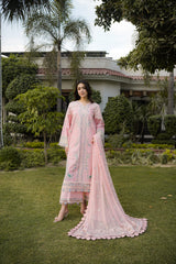 (MF236) ANEELAS| UNSTITCHED 3PC HEAVY EMB PREMIUM LAWN WITH READY TO WEAR EMB KHAADI NET DUPATTA