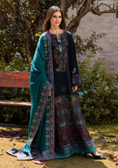 MF1339| MUSHQ UNSTITCHED 3PC HEAVY EMB PREMIUM DHANAK WITH READY TO WEAR EMB DHANAK SHAWL