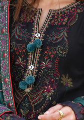 MF1339| MUSHQ UNSTITCHED 3PC HEAVY EMB PREMIUM DHANAK WITH READY TO WEAR EMB DHANAK SHAWL