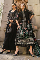 MF1344| MARIA.B UNSTITCHED 3PC HEAVY EMB PREMIUM DHANAK WITH WOOL PRINTED SHAWL