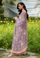 MF1345| ELAF UNSTITCHED 3PC HEAVY EMB PREMIUM DHANAK WITH READY TO WEAR EMB & PRINTED WOOL SHAWL