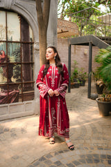 MF1357| ANEELAS UNSTITCHED 3PC HEAVY EMB PREMIUM DHANAK WITH DHANAK EMB SHAWL