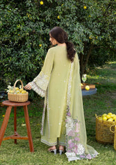 MF1353| ELAF UNSTITCHED 3PC HEAVY EMB PREMIUM VISCOS WITH READY TO WEAR EMB & PRINTED SILK SHAWL