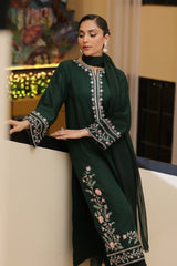 Emb Lawn with plain trouser
