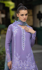 Mushq on emb Lawn with Diamond printed Dopatta