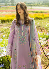 Mushq on chickankari Lawn with voil diamond printed Dopatta