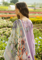 Mushq on chickankari Lawn with voil diamond printed Dopatta