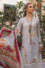 Mushq on emb Lawn with voil diamond printed Dopatta