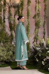 Qalamkar on chickankari lawn with voil printed dopatta
