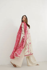Maria b on heavy emb lawn with voil printed dopatta