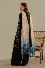 Zarashah jahan on heavy emb Lawn with voil diamond Dopatta