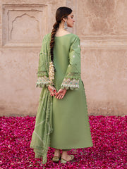 Heavy Emb Dhanak with Emb Dhanak shawl