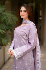 Libas on Dhanak with heavy Emb Dhanak shawl