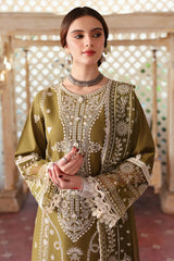 Heavy emb Dhanak with Emb Dhanak shawl