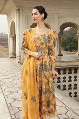 Heavy Emb Linen with Emb chiffon dopatta