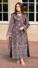 Emb Dhanak with Emb dhanak shawl