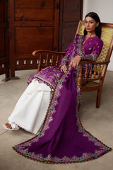 Emb Dhanak with Emb Dhanak shawl