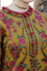 Hussain rehar on emb Dhanak with Pashmina printed wool shawl
