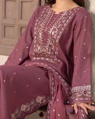 Sapphire on heavy emb dhanak with dhanak emb shawl