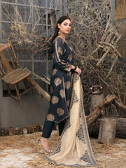 Bareeze on emb Linen with Emb chiffon dopatta