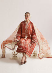 Hussain rehar on emb Dhanak with Pashmina wool shawl