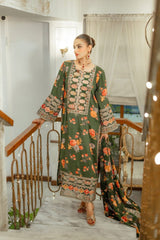 Aneelas Soft Digital Printed Shemoz Silk with Chiffon Silk Ready to Wear Dopatta