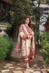 Aneelas on heavy emb Dhanak with Dhanak ready to wear emb shawl